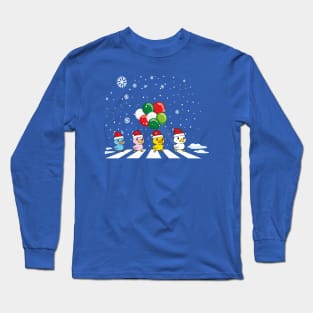 Ducks Cross The Road -Cute Christmas Gift Long Sleeve T-Shirt